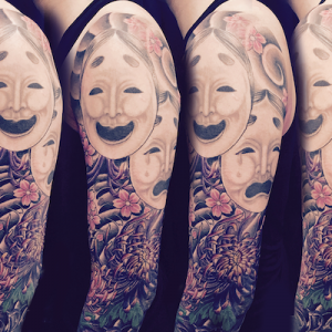 Japanese Two Face Tattoo