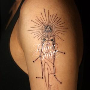 Geometricな双子座のタトゥー