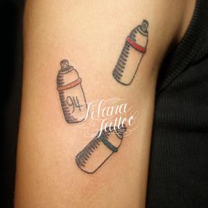 スプレー缶のタトゥー
