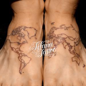 WORLD MAP TATTOO