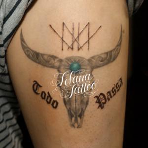 バッファロースカル|スペイン語のタトゥー