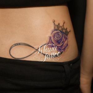 薔薇|王冠|無限大のタトゥー