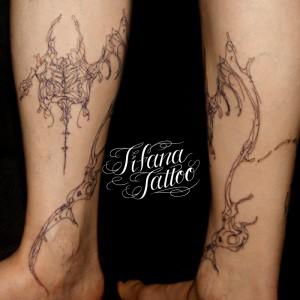 抽象画のタトゥー