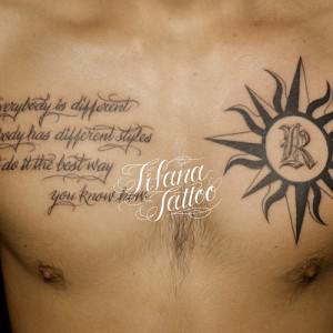 太陽|文字のタトゥー