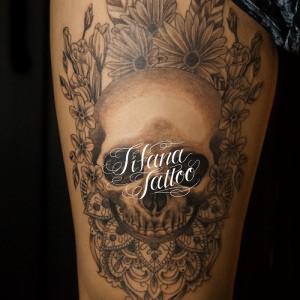 スカル|植物|マンダラのタトゥー