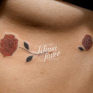 薔薇のガールズタトゥー