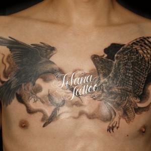 烏|鷹のタトゥー