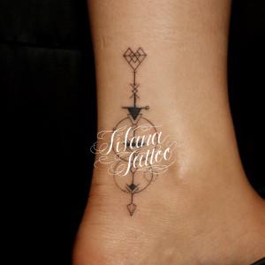 幾何学模様のタトゥー