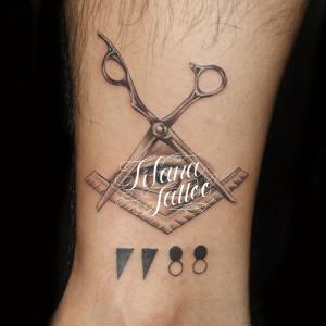 プロビデンスの目|ハサミ|幾何学模様のタトゥー