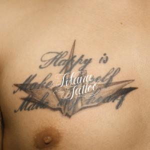 折り鶴のタトゥー