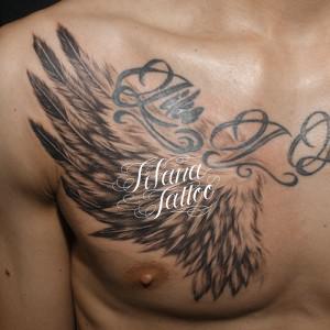 羽|翼のタッチアップ・タトゥー