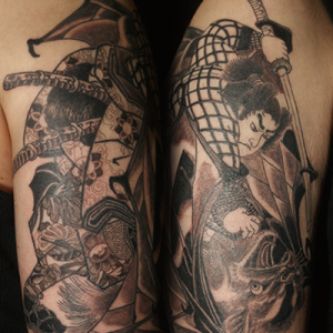 武者絵のタトゥー