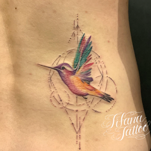 ハチドリ|ジオメトリック・タトゥー