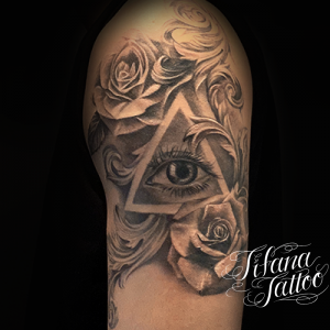 薔薇|目|図形|オーナメントのタトゥー