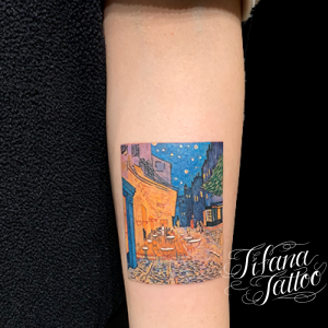 夜のカフェテラス|ゴッホのタトゥー
