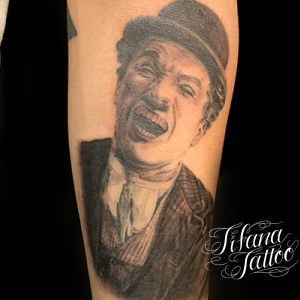 チャップリンのポートレート・タトゥー