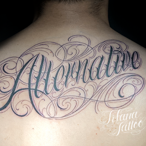 英単語のチカーノタトゥー