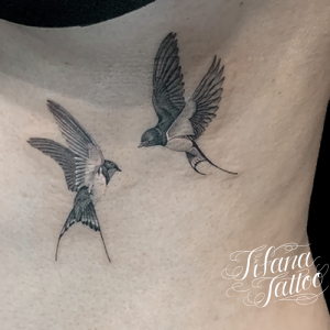 燕のファインライン・タトゥー