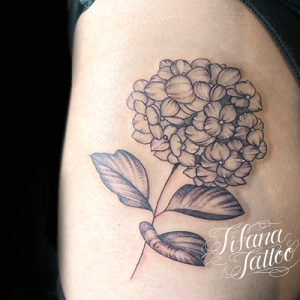 紫陽花のタトゥー