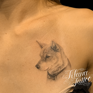 愛犬のファインライン・タトゥー
