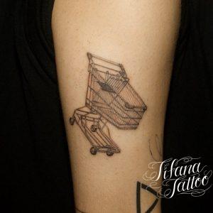 ショッピングカートのファインライン・タトゥー
