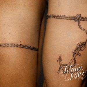 アンカー|錨|ロープ|縄のタトゥー