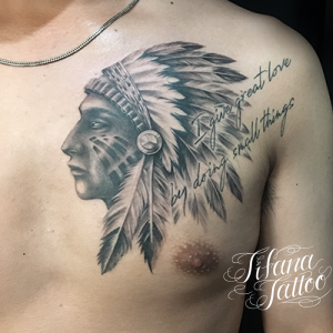 インディアンのタトゥー