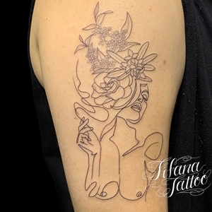 抽象的なラインアート・タトゥー