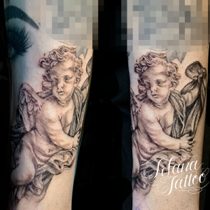 天使のファインライン・タトゥー