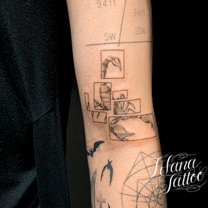 サソリのファインライン・タトゥー