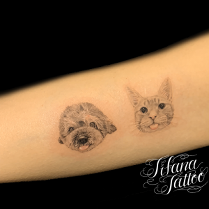 犬猫のポートレート・タトゥー