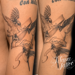 燕|文字のファインライン・タトゥー