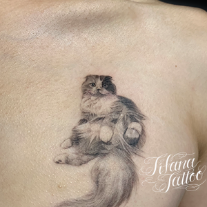 ネコのポートレート・タトゥー