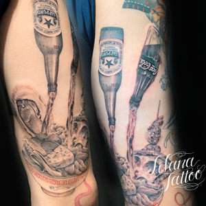 好きな食べ物|飲み物のファインライン・タトゥー