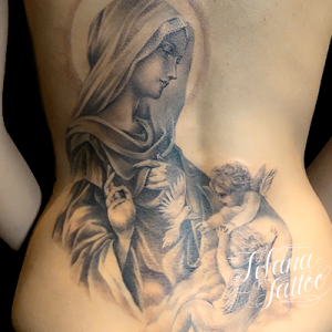 マリア様|天使|ハトのチカーノ・タトゥー