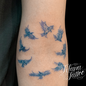 青い鳥のタトゥー