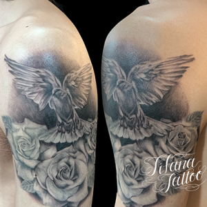 鳩|薔薇のタトゥー