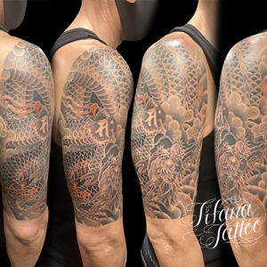 龍|梵字|桜のタトゥー