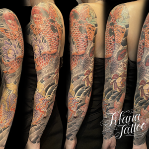 鯉|麒麟|蓮のタトゥー