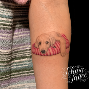 レトリバーのポートレート・タトゥー