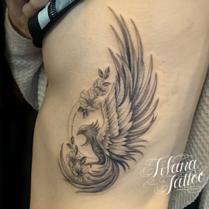 鳳凰|桜のタトゥー