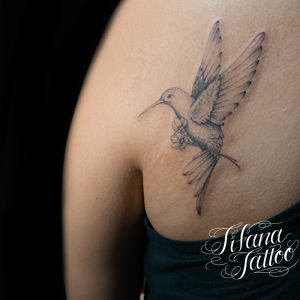 ハチドリのファインライン・タトゥー