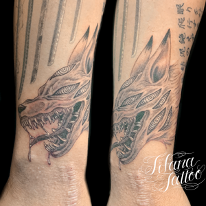 狐の悪魔のタトゥー