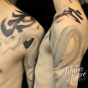 蛇|梵字のタトゥー