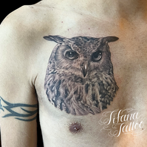 フクロウのタトゥー
