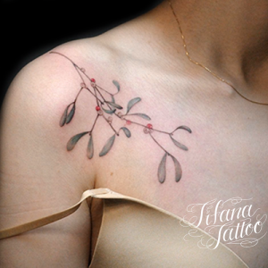 植物のファインライン・タトゥー