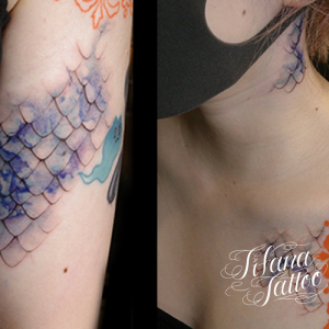 蛇の鱗のタトゥー