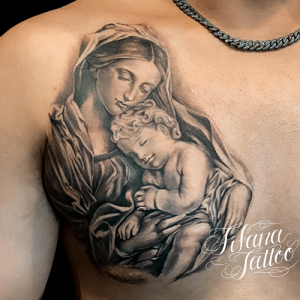 聖母子のタトゥー