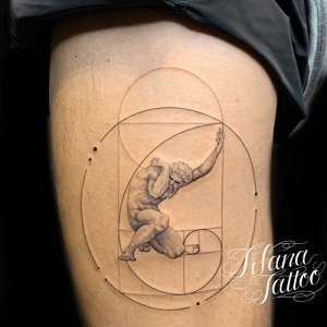 ジオメトリック・ファインライン・タトゥー