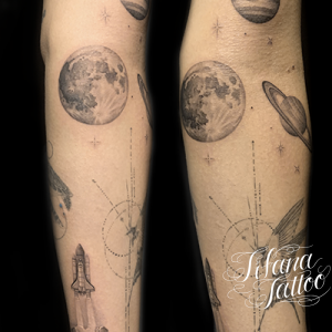 宇宙のファインライン・タトゥー